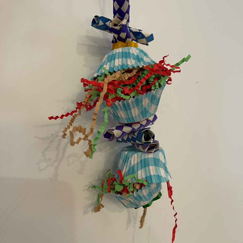 Colorful Blue and Red Bird Toy for Interactive Fun